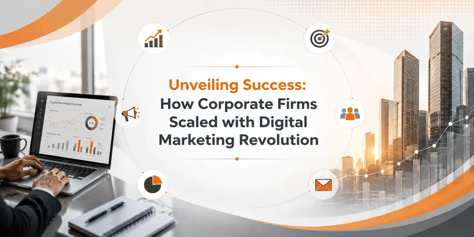 Corporate firms achieving business growth through digital marketing strategies and innovation