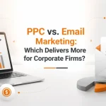 Corporate marketing comparison between PPC advertising and email marketing for business growth