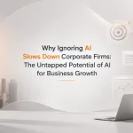 Corporate firm facing slower business growth by ignoring AI adoption, automation, and innovation opportunities